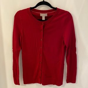 Banana Republic Red Cardigan. Size Medium